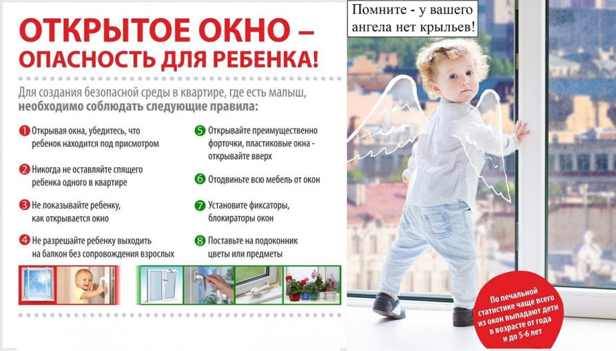 Открытое окно - опасность для ребенка! Открытое окно - опасность для ребенка!.